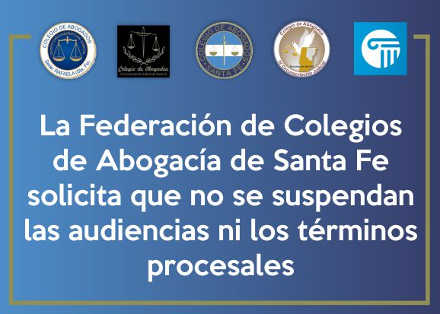 FECASFE solicitó a la Corte que no se suspendan las audiencias ni los